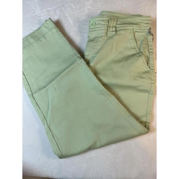 a new day Pants - A New Day Womens Pants Green High Rise Straight Crop Stretch Classic Size 2R NWT
